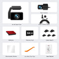 REDTIGER  A4 4k Dash Cam Front and Rear Drive Recorder GPS& 5G WiFi Touch Screen Night Vision 24H Parking Mode Voice Control