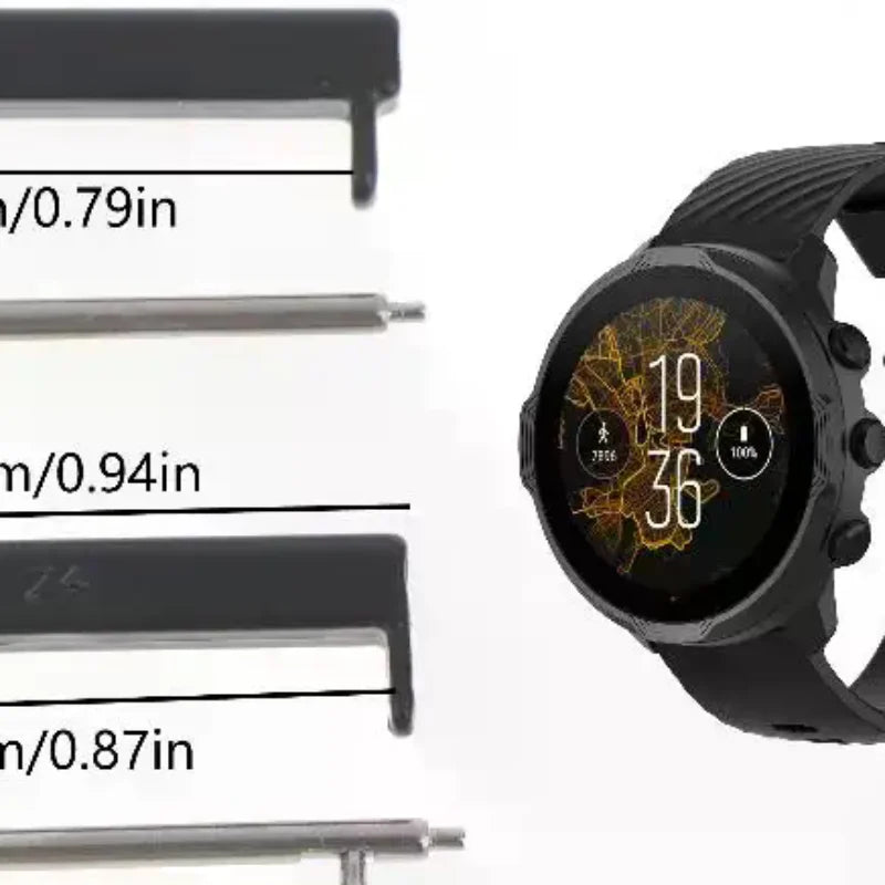 1Pair 24mm To 22mm/20mm Wristband Adapter For 7/9/D5i Smartwatch Accessories Smart Watch Replacement Connector