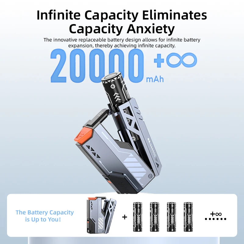 VYVYLABS 22.5W Customizable Battery Capacity CCC Power Bank Portable Charger Detachable Powerbank With Battery Charging Case