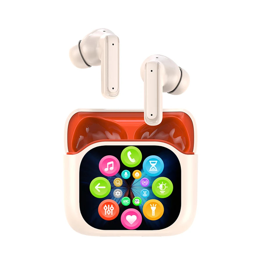 Smart AI Translation Bluetooth Earphones With LCD Display Noise Reduce New Wireless Digital Long Battery Life Display Headphone