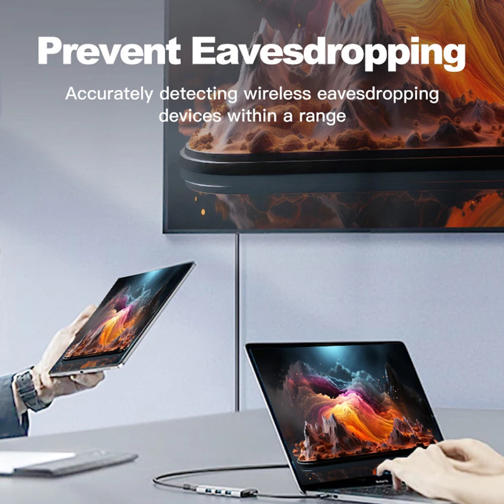 Anti-Spy Car GPS Tracker Mine Device Bug RF Wireless All Signal Scanner Security Protection Multi-function Camera Search Devices
