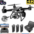 V14 Professional Drone, 3 Batteries, 6K HD Dual Camera, WiFi FPV Live Video, Portable RC Quadcopter, 120° Wide-Angle Lens, Altitude Hold, Gesture Control, 3D Flip, Foldable Design, Long Endurance, Suitable for Adults Beginners Aerial Photography & Outdoor