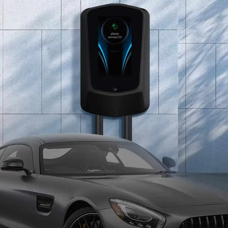 GBT Standard 7 Inch High Power Wall-Mounted Household 7KW 11KW 22KW 32A/16A New 5m Cable Length EV Charging Station