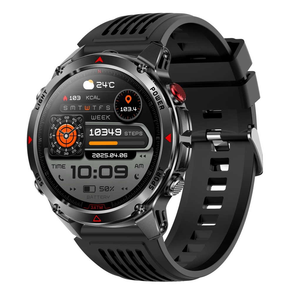 46" 360*360 IPS GPS Smart Watch, Bluetooth Men Sports Wristwatch, Multiple UI Themes & Sports Modes