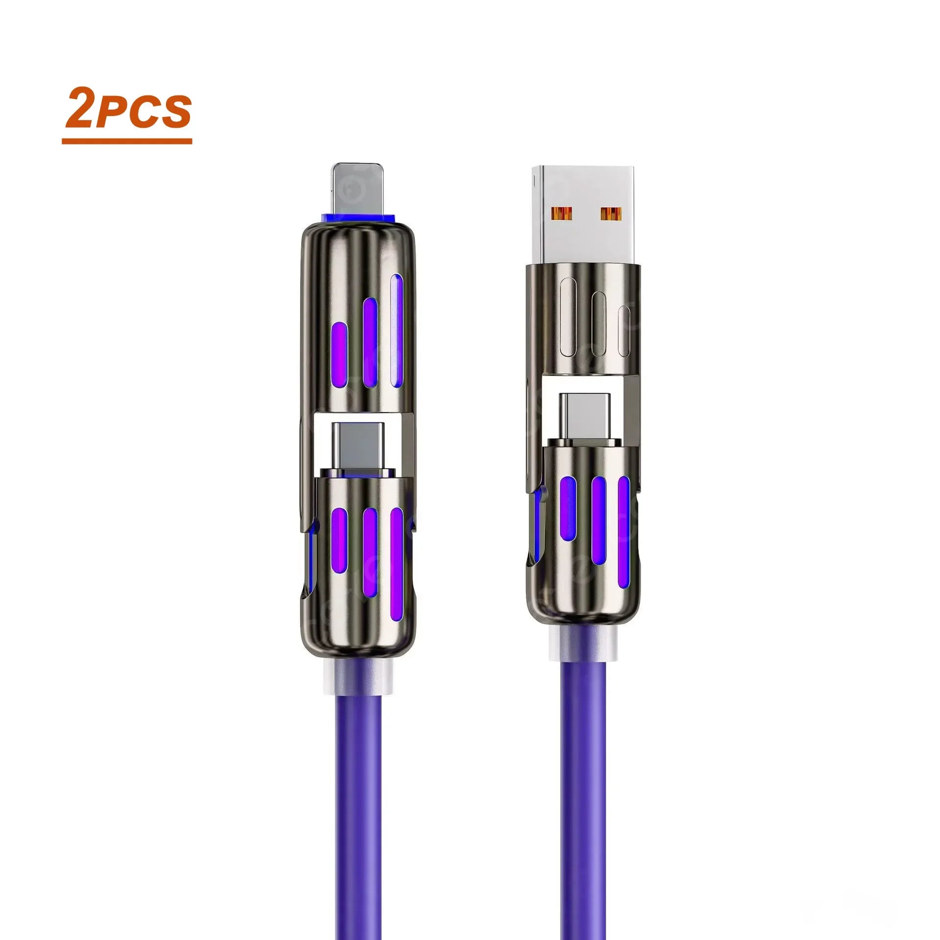 MFISH 4-in-1 Multi-Function USB Charging Cable Max 240W Fast Charging Type C Lightning Compatible with iPhone 15/16 iPad
