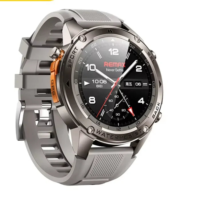Outdoor Military-Grade GPS Smart Watch, 1.43" Touchscreen, 500mAh Battery, 100+ Workout Modes, Diving Waterproof Smartwatch