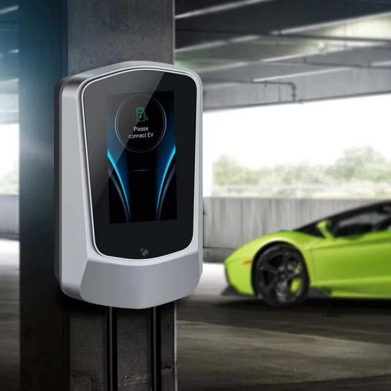 GBT Standard 7 Inch High Power Wall-Mounted Household 7KW 11KW 22KW 32A/16A New 5m Cable Length EV Charging Station