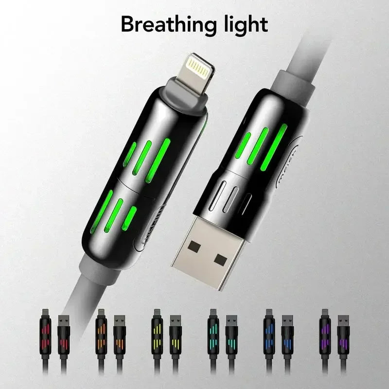 MFISH 4-in-1 Multi-Function USB Charging Cable Max 240W Fast Charging Type C Lightning Compatible with iPhone 15/16 iPad