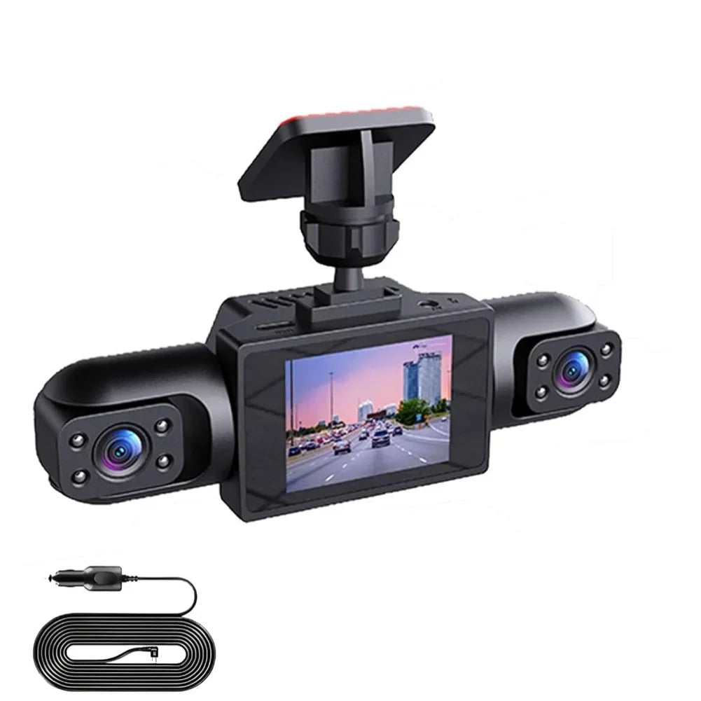 360° Full View Car Dashcam 4K UHD Front & 1080P SideRear Cameras All Around-View Driving Recorder With 3/4 Lenses