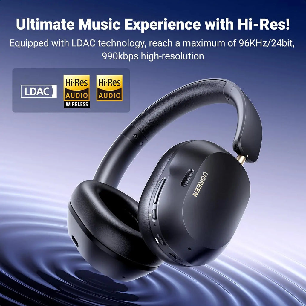 UGREEN HiTune Max5C Hybrid Active Noise Cancelling Headphones Wireless Over Ear Bluetooth Headphones 90H Playtime for Travel