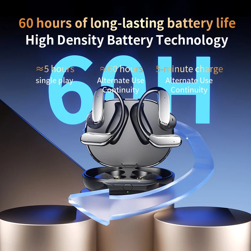 AI Translator Bluetooth 5.3 Earphones Q102 Waterproof Wireless Headphones with ENC Noise Cancelling Mic For Sports Workout Gym