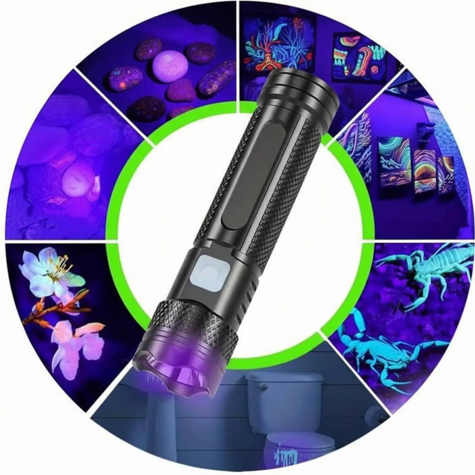 365nm Blacklight Torch Multi-Functional 365nm Flashlight Flashlight Multifunctional Mini Blacklight Torch for Collectors