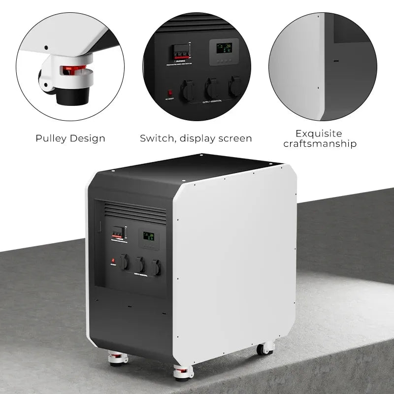 New Energy Storage LiFePO4 Battery Ups 10000w 12kw Portable Power Station LiFePO4 Solar Generator Camping Equipment Outdoor Cars