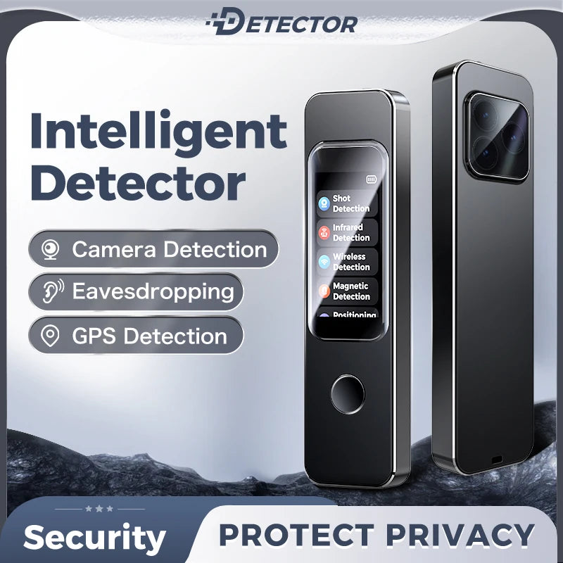 Anti Spy Camera Detector 1.9'' Newest GPS Detector Spy Gadgets Hidden Lens Bug Hunter Wireless Signal Detection Infrared Scanner
