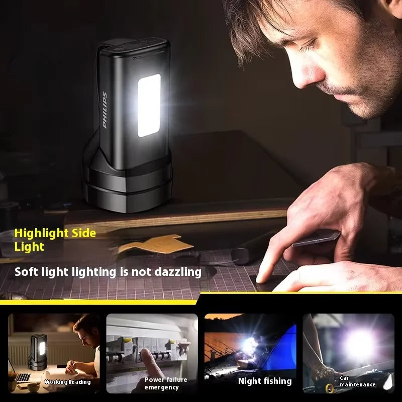 Philips hand-cranked power generator flashlight SFL3241 - New model high-intensity portable working lamp emergency light