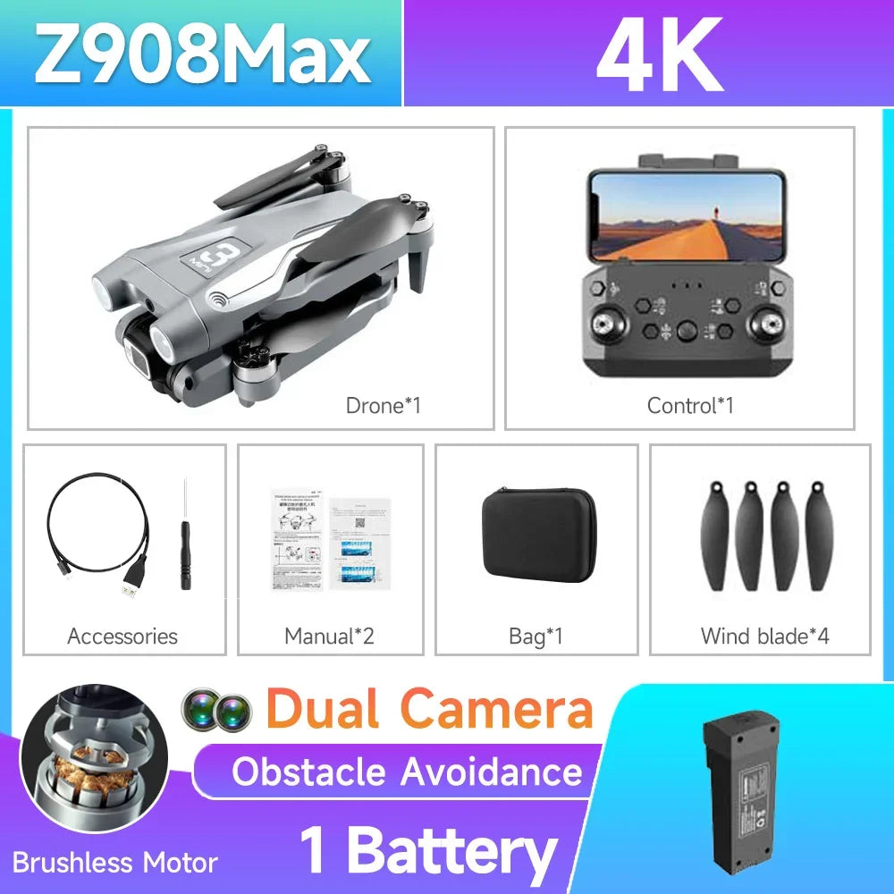 Mini Drone 4k Professional Camera RC Obstacle Avoidance Helicopter Remote Control Quadcopter Kid Gift Toys