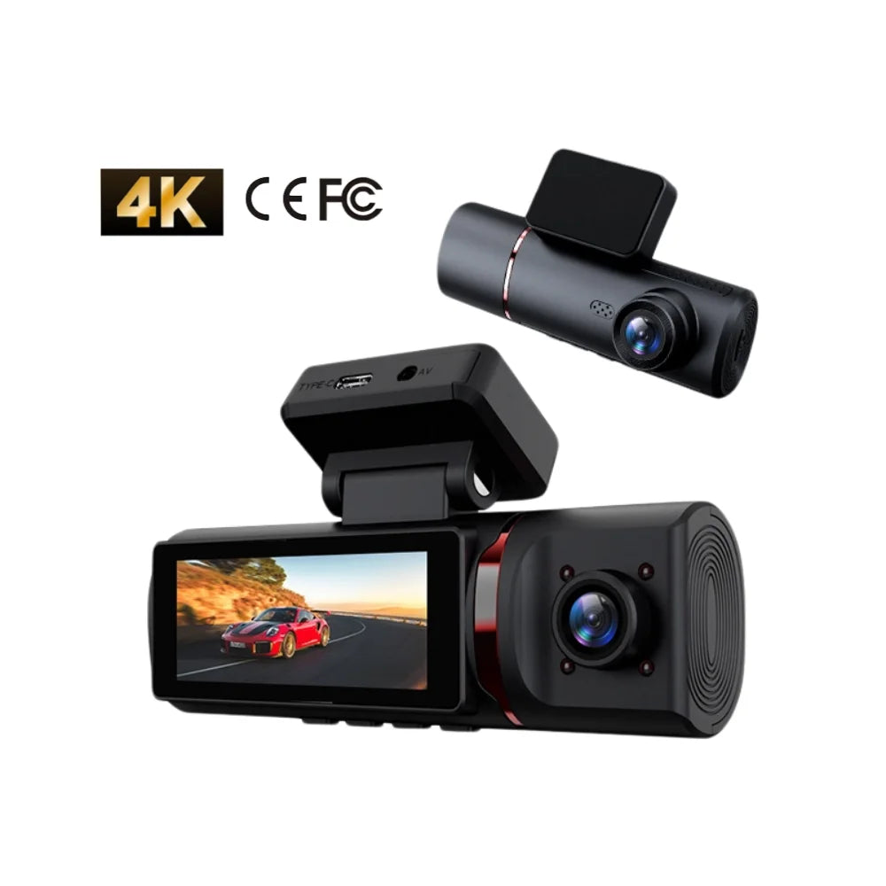 Front And Rear 4k Dashcam Car Camera 4g 3 4 Channel Per Auto Waterproof DVR For Cars Wireless Gps With Wifi Dash Cam