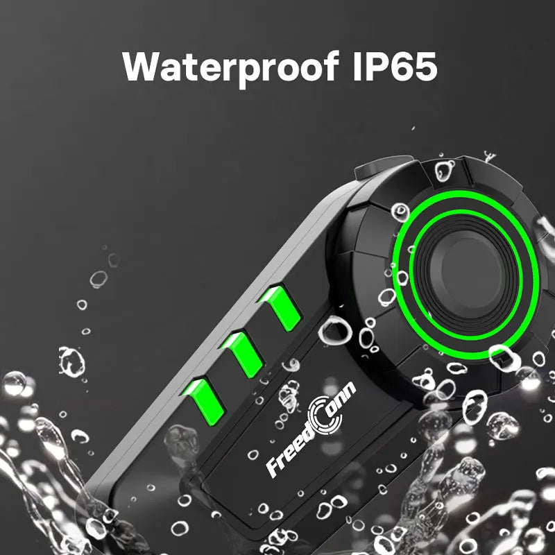 FreedConn Motorcycle Helmet Headset FM IP65 Wireless Headphones Noise Cancellation Stereo FM Music IP65 Waterproof