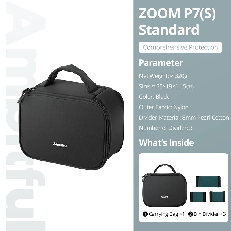 AMBITFUL Zoom P7 II Photography Studio Carrying bag S/M/L Size Traveling Bag For DLSR Lens Drone GODOX DJI GoPro