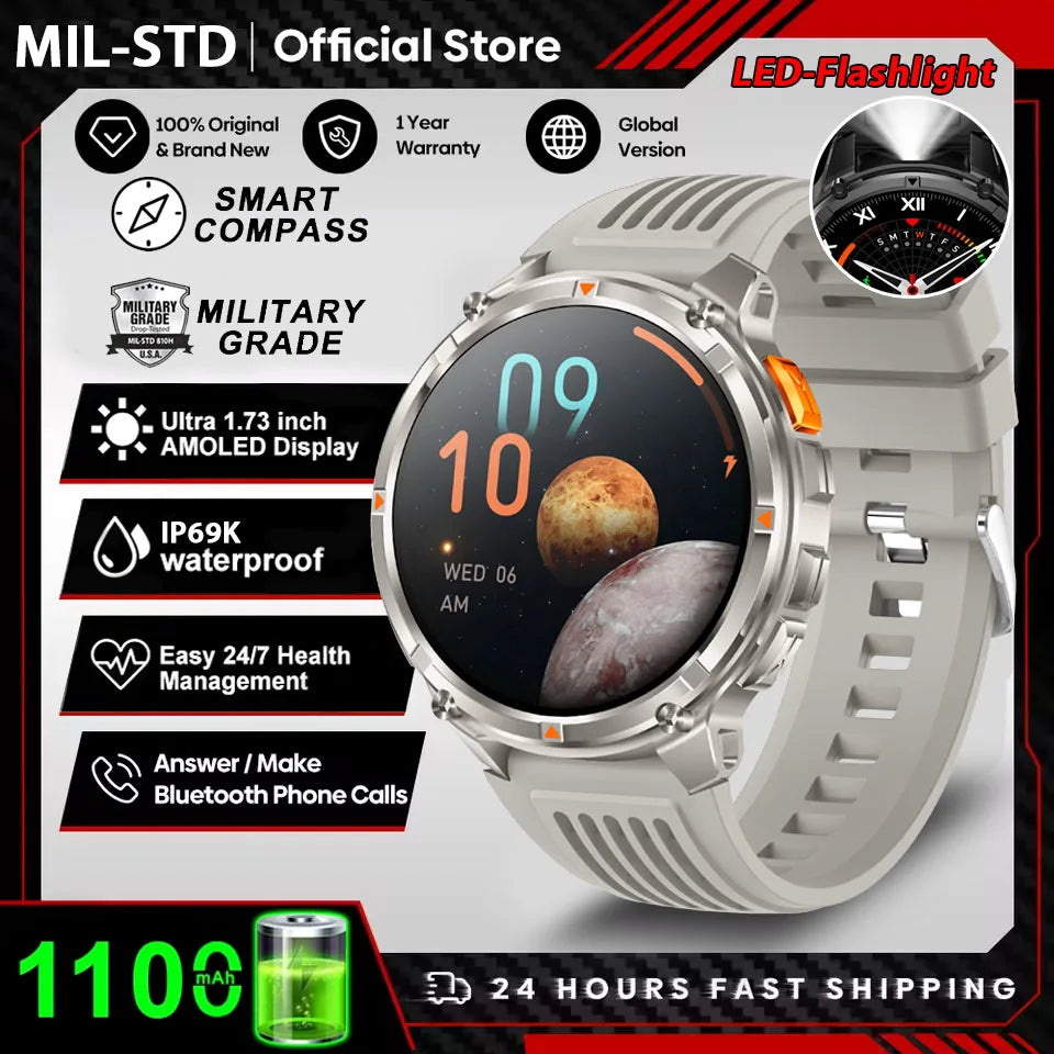 New T-Rex3 Ultra 1100mAh Battery Smart Watch GPS Track Compass IP69K Waterproof Sports tracker Outdoors Military Smartwatches