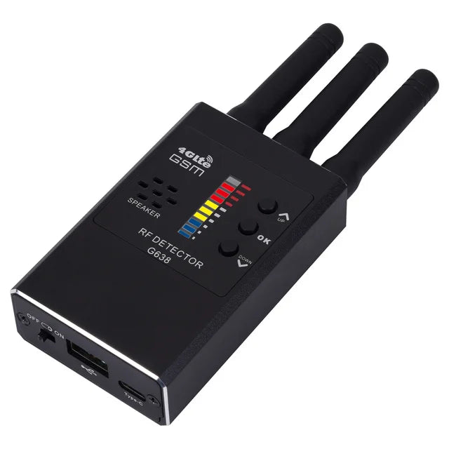 G338 / G738 / G638 Anti Spy Wireless RF Signal Detector GPS GSM  Tracker Hidden Camera Eavesdropping Device Professional Version