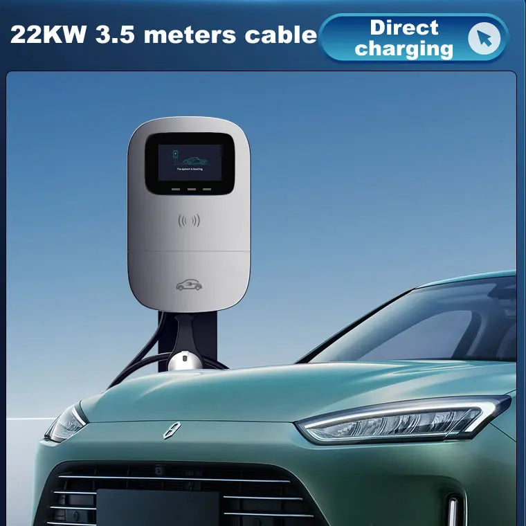 JIGU 22KW Electric Vehicle Charger Type 2 Charging Cable 3-Phase 32A 380V EV Charger Type 2 Wallbox Car Charging Station 3.5m