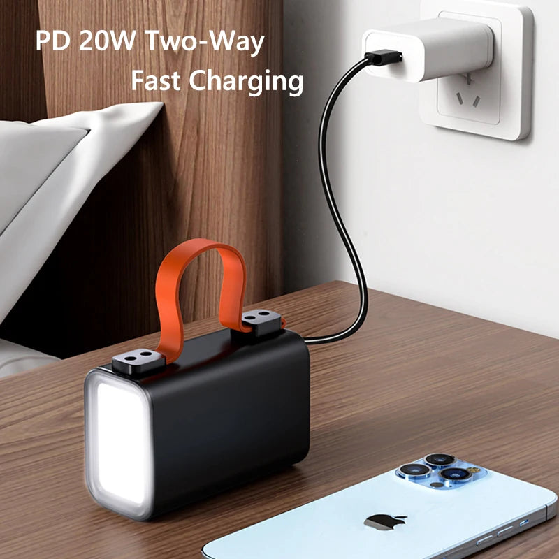 PD 100W Power Bank 30000mAh External Battery Fast Charging Portable Charger Powerbank For Laptop iPhone 16 Samsung Xiaomi Huawei