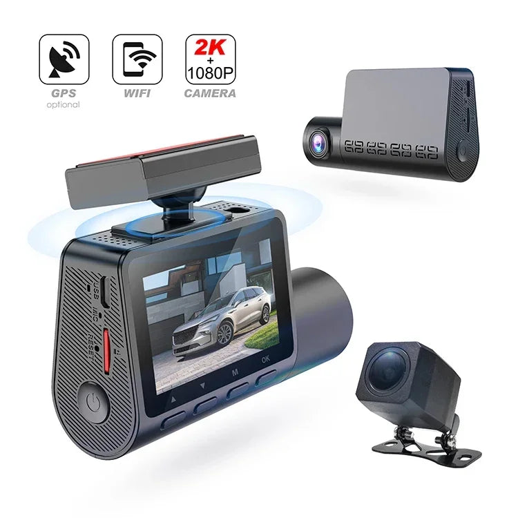 Aoedi 517H Universal Dashcam 2K Car DVR Traffic Recorder Dash Board Camera Car Dual Camera with Wifi