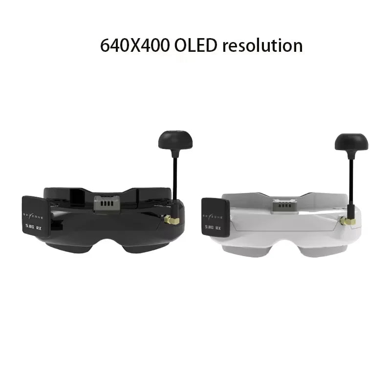 SKYZONE SKY02O OLED 5.8GHz 2S-6S FPV Goggle with Patch and Omni Antenna Built-in Headtracker DVR 640*400 for FPV Racing Drones