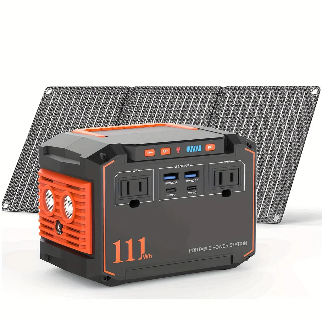 350W/150W Peak Solar Generator Portable Power Station, 40W/30W/21W Solar Panels(Solar Panel Optional), 240Wh/111Wh/88.8Wh Solar Power Bank AC DC USB Ports for Camping Tents, Emergency Outdoor Home Use, CPAP, Fans, Laptops, Emergency, Gifts