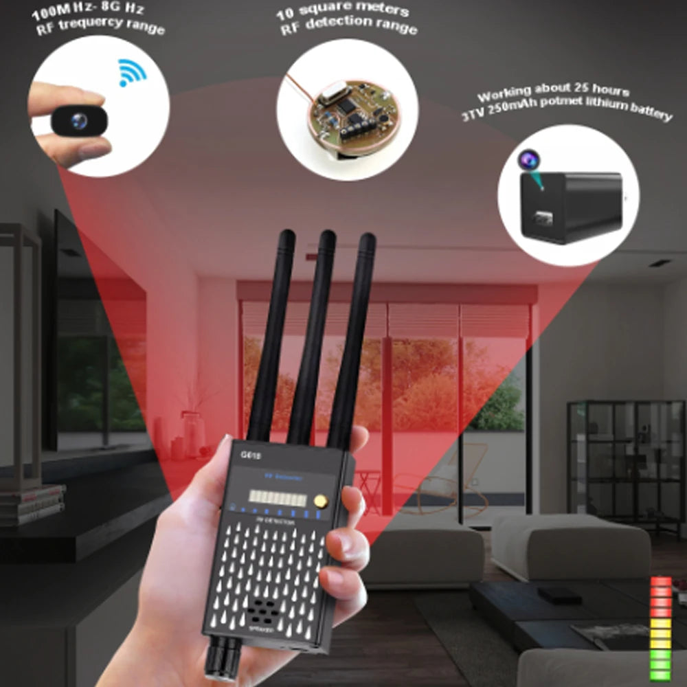 G618 Wireless Signal Detector GPS Anti Listening Anti Peeping Hidden WiFi Camera Detector for Security And Privacy Protection