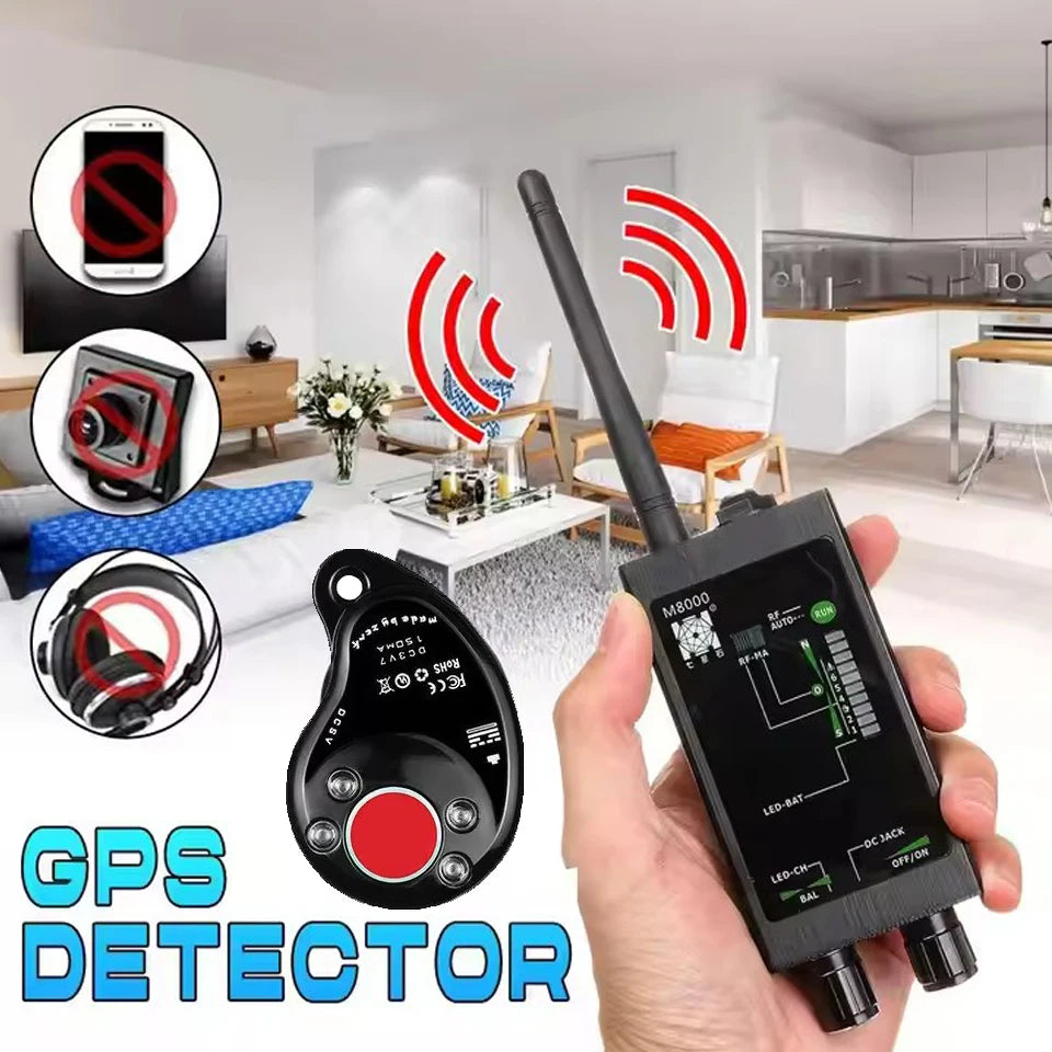 M8000 Radio Anti-Spy Detector High-Sensitivity Wide-Frequency (1MHz-12GHz) for Detect Wireless Cameras Eavesdropping&GPS Tracker