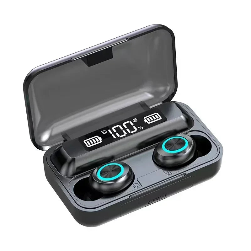 2026New F9 TWS wireless headphones,F9 Bluetooth 5.0headphones, sports headphones, LED digital display stereo headphones