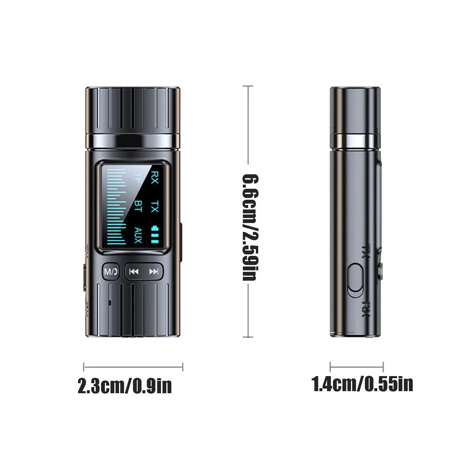 Wireless Audio Transmitter Display Low Latency Receiver Wireless Adapter with 3.5mm Jack for Smart TV PC Projector Headphone