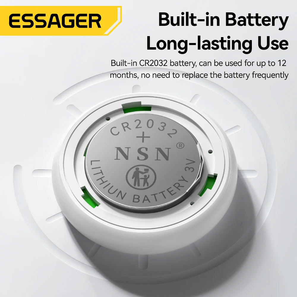 Eessager Security SmartTag Tracker With IP Find My GPS Bluetooth for Baggage  Earbud IOS MFi Key Detector Pet Anti Lost Device