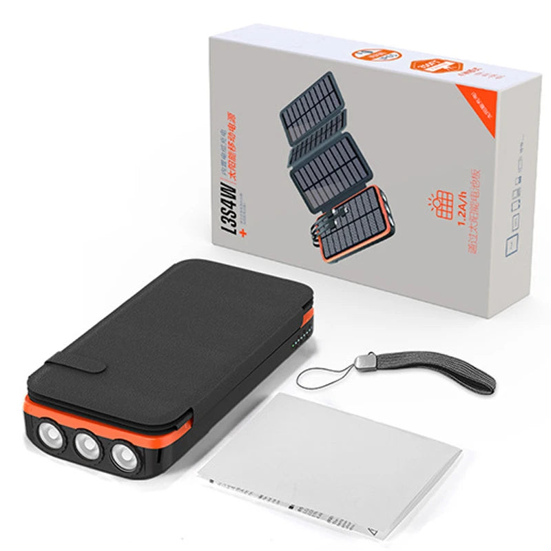 43800mAh Solar Power Bank Fast Wireless Charger PD 20W Fast Charging Powerbank for iPhone 17 16 Samsung Huawei Xiaomi Poverbank