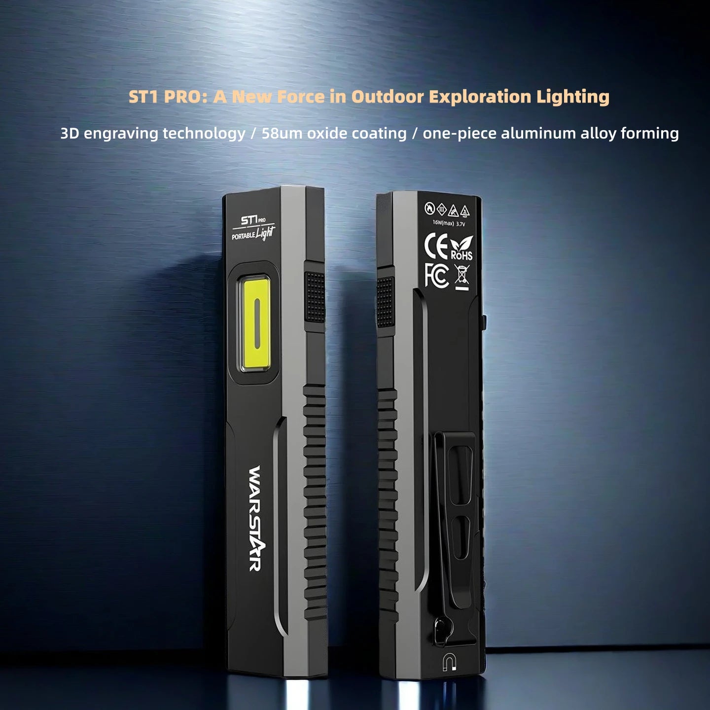 ST1 Workshop Professional Aluminum SFT25 LED 1500lm Magnetic Remote C-Type Rechargeable Pocket Side Work Light COB UV 2-10 hours
