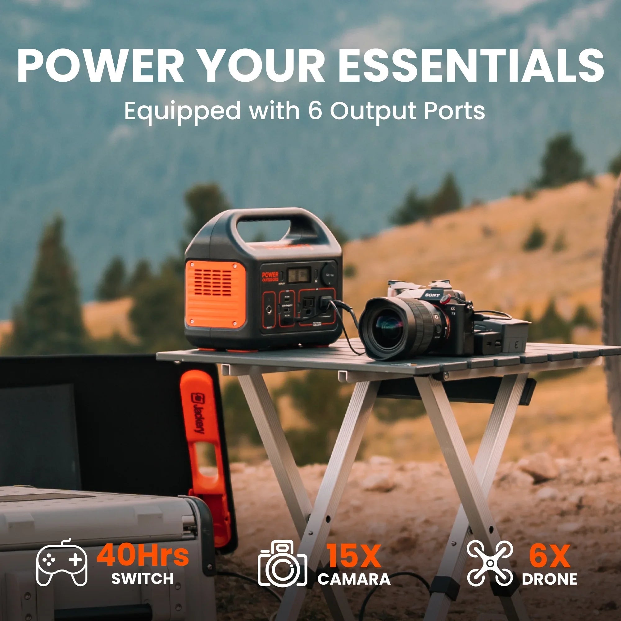 Jackery Portable Power Station Explorer 300 with 5M Extension Cord, Solar Generator for Outdoors Camping Travel Hunting Blackout