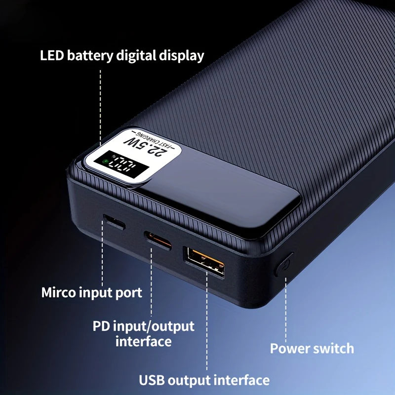 100000mAh Power Bank 22.5W Fast Charging Portable Charger External Battery High Capacity Powerbank For iPhone Huawei Oneplus