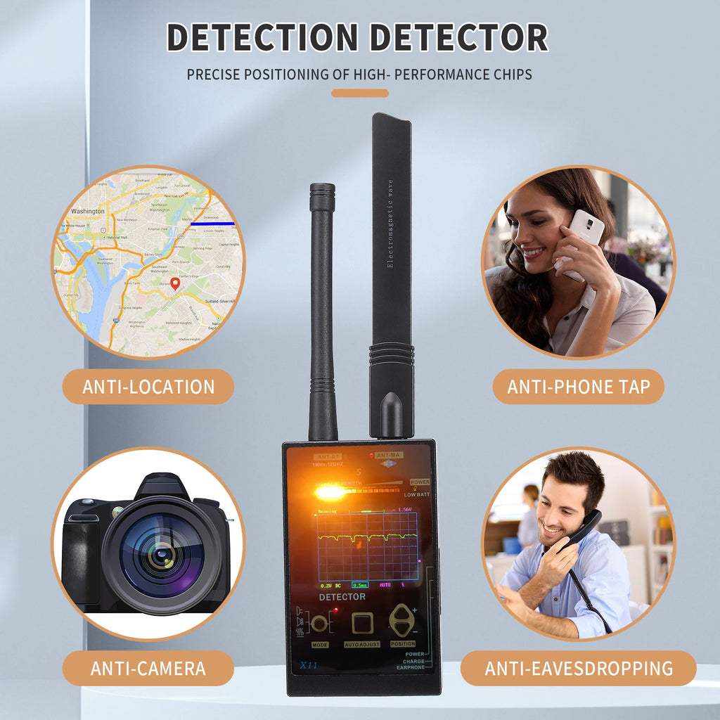 Signal detector hotel anti-sneak shooting detection camera detector car gps detector anti-eavesdropping anti-tracking alarm