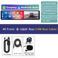 11.26" 4K 2160P Dash Cam Carplay Android Auto Car DVR Dual Lens Wifi GPS BT FM Video Drive Recorder Stream Mirror Dashcam Camera