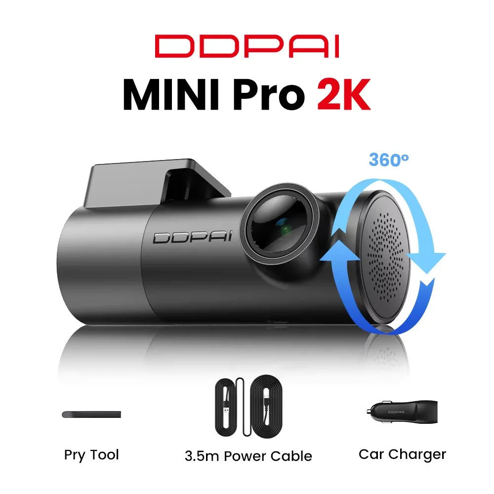 New DDPAI MINI Pro 3K HDR Dash Cam 1620P Car DVR WiFi Night Vision WDR Voice Control 24H Parking Monitor 143°FOV
