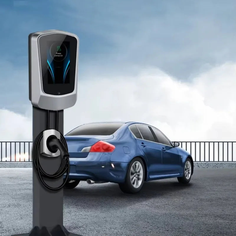 GBT Standard 7 Inch High Power Wall-Mounted Household 7KW 11KW 22KW 32A/16A New 5m Cable Length EV Charging Station