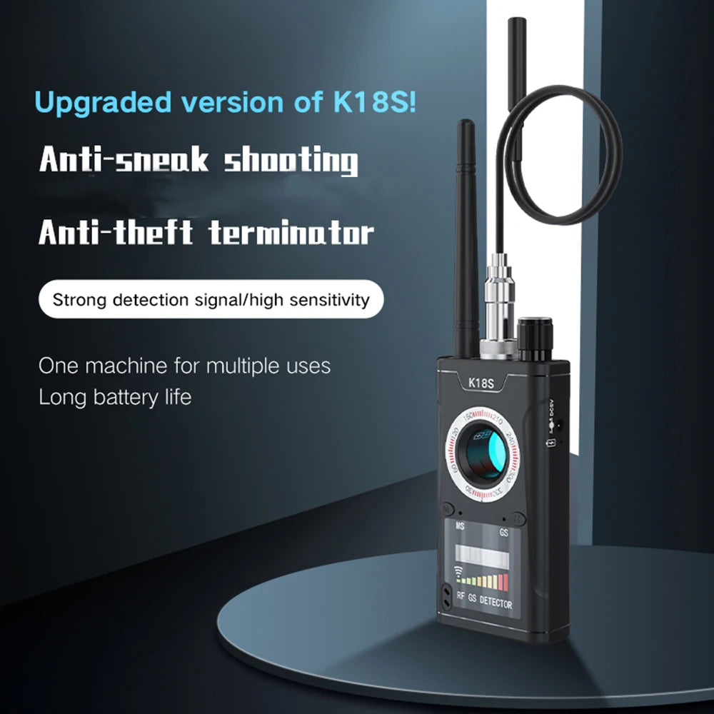 K18 Mini Devices Detector LED display Anti-spy Detector GPS Bug mini camera RF Tracker Signal Infrared Scanner Camera Finder