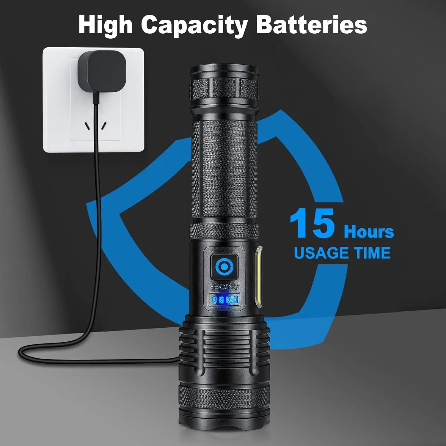3 Pack Ultra Bright Rechargeable LED Flashlights, 90,000 Lumens, 7 Modes, IPX7 Waterproof for Camping and Home Use