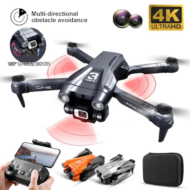 Mini Drone 4k Professional Camera RC Obstacle Avoidance Helicopter Remote Control Quadcopter Kid Gift Toys