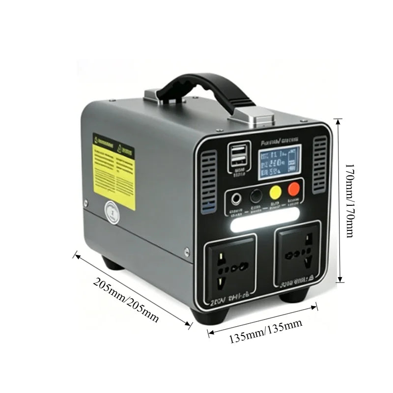 300W 166.5Wh/333Wh Portable Power Station Solar Generator 220V LiFePO4 Power Bank for  Camping Household Emergency Power Supply