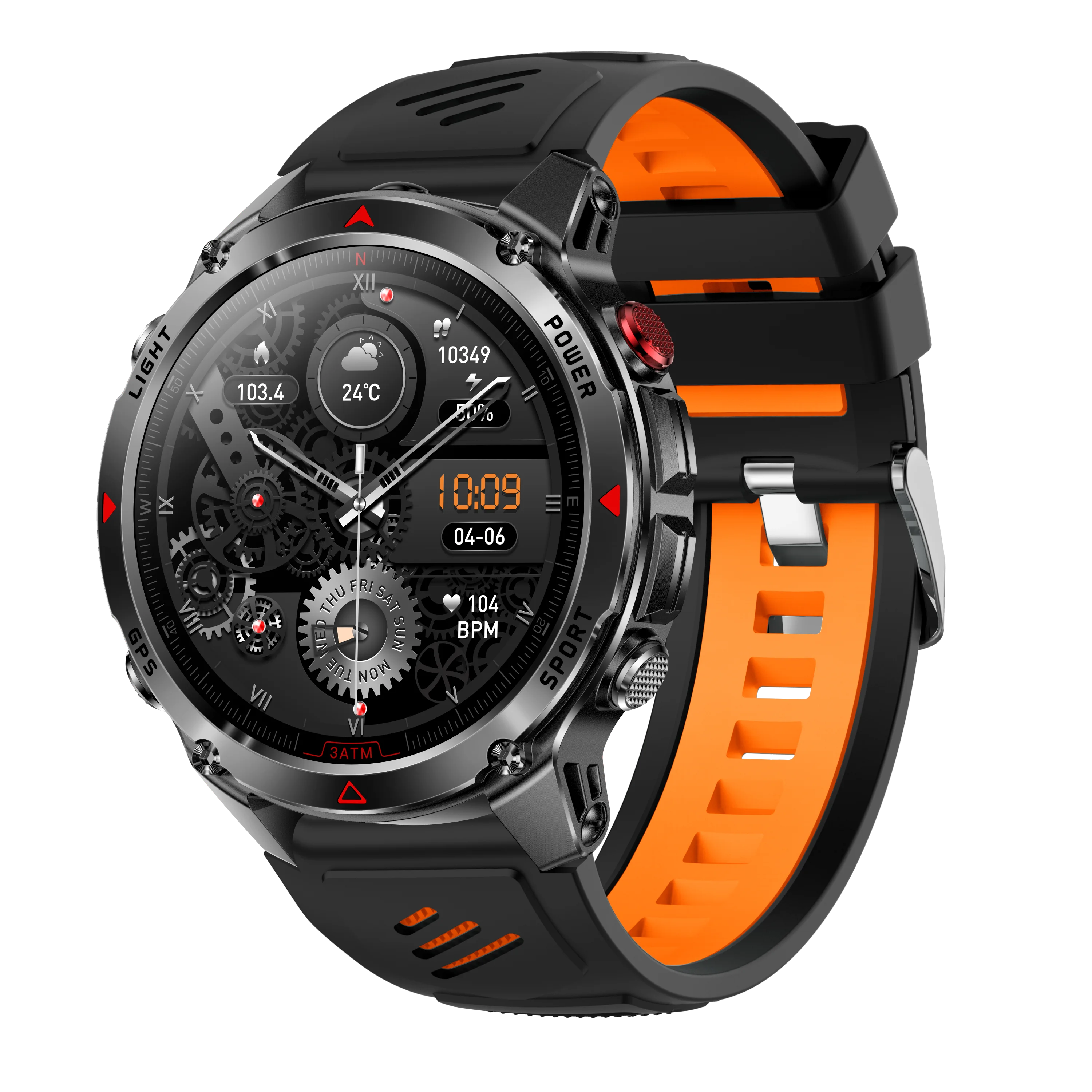 46" 360*360 IPS GPS Smart Watch, Bluetooth Men Sports Wristwatch, Multiple UI Themes & Sports Modes