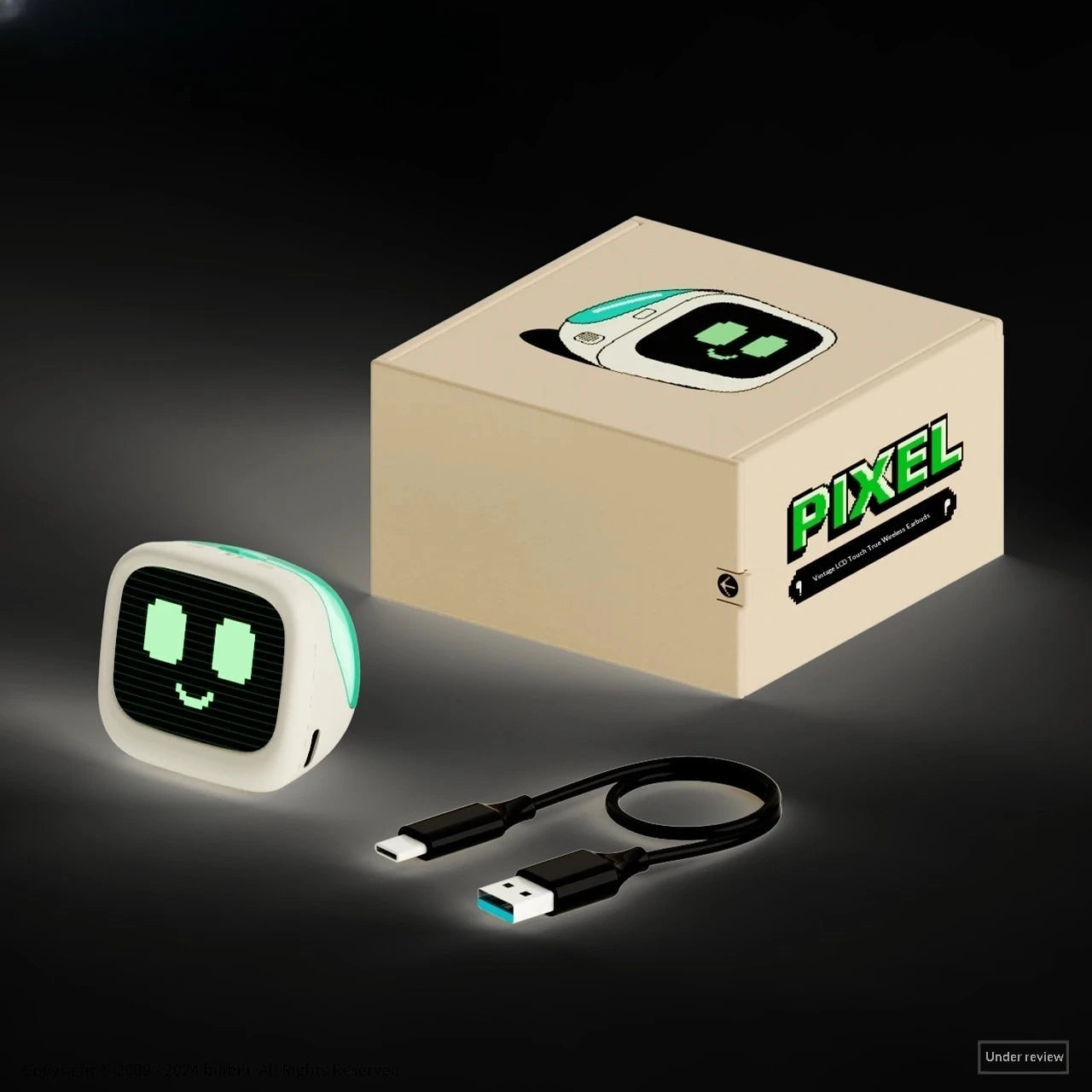 [New Arrival] CUBE FACE Pixel Bluetooth Earphones Pocket Music Retro LCD Touch Screen True Wireless Bluetooth Headphone Gifts
