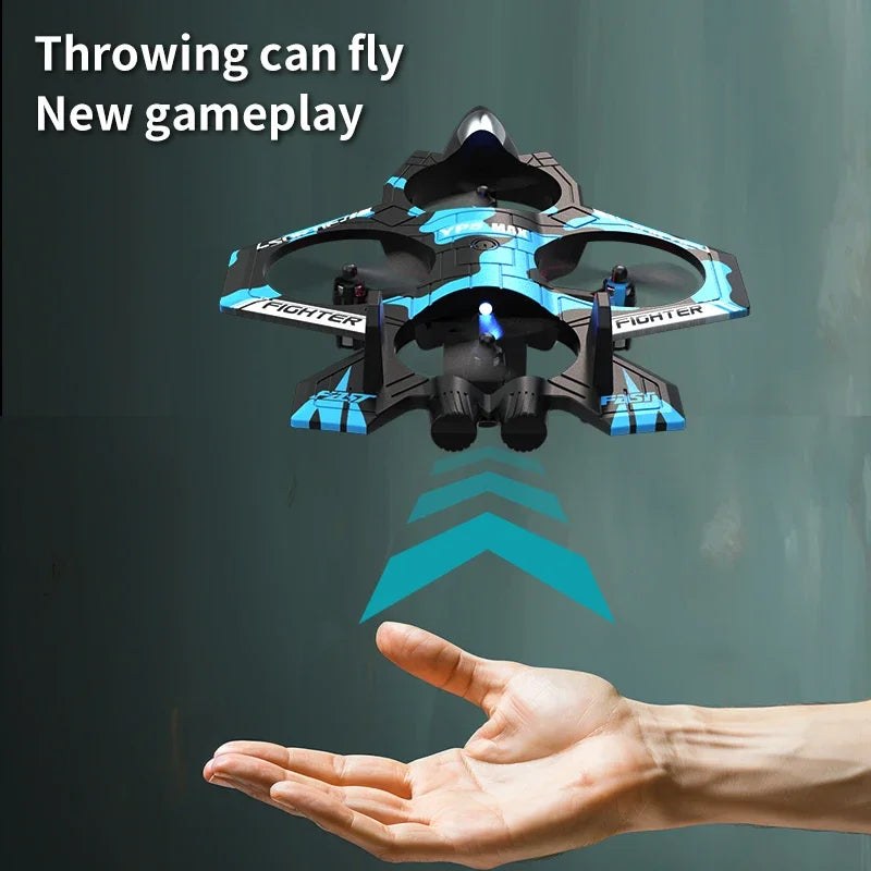 New Remote Controlled Glider Gravity Sensing Stunt Foam Aircraft Dazzling Lights Rechargeable AntiDrop Drone Children's ToyGift